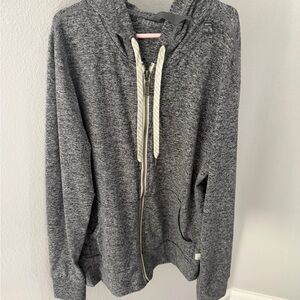 Vuori Gray Zip-Up Hoodie Jacket